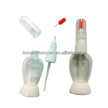 10ML bouteille en plastique à ongles transparent et blanc